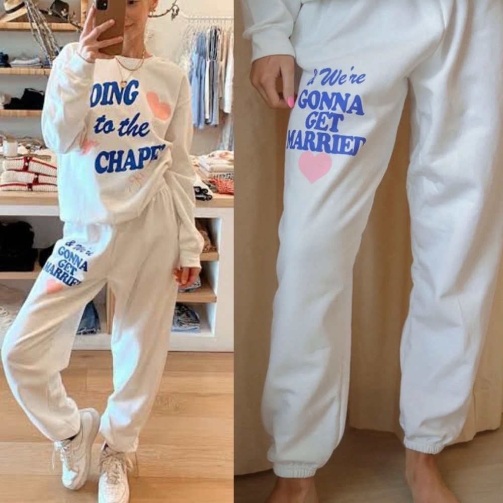 Going to the Chapel & Were Gonna Get Married Sweatsuit Friday + Saturday medium